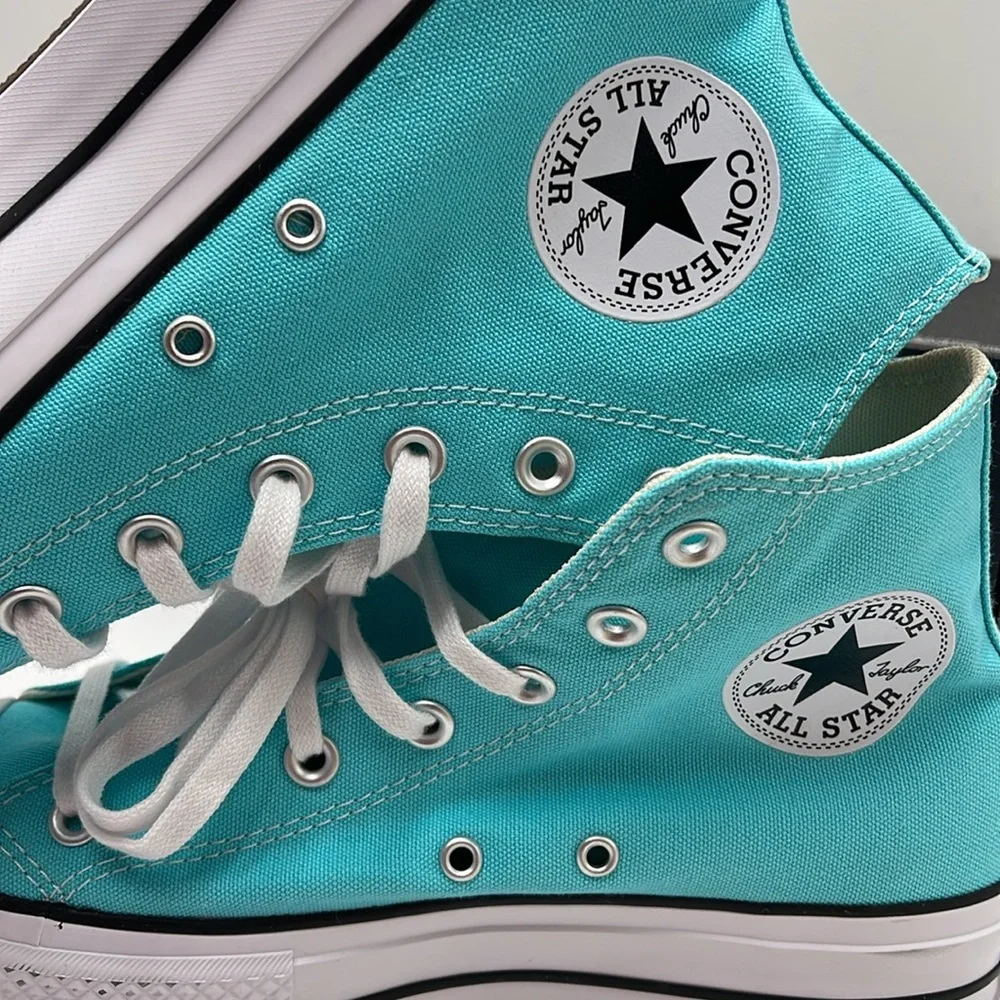 Converse WMNS A07570F CTAS LIFT HI TRIPLE CYAN/WHITE/BLACK A07570F Platforms